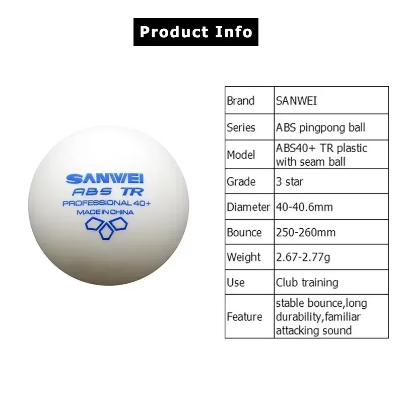 50/100pcs SANWEI TR 3 Star Tab - Table Tennis Olympics recension och pris